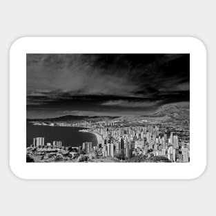 Benidorm Skyline Cityscape Costa Blanca Spain Sticker